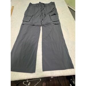 prAna Womens Halle Pants Size 14 Short Gray Convertible Roll-Up Hiking Outdoors
